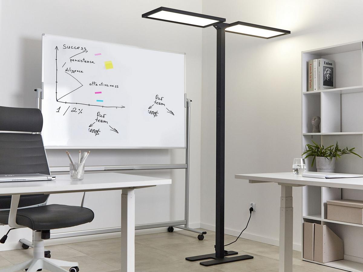 STEHLAMPE Sculptor 30/135/197 cm - Schwarz, Metall (30/135/197cm) - Beliani