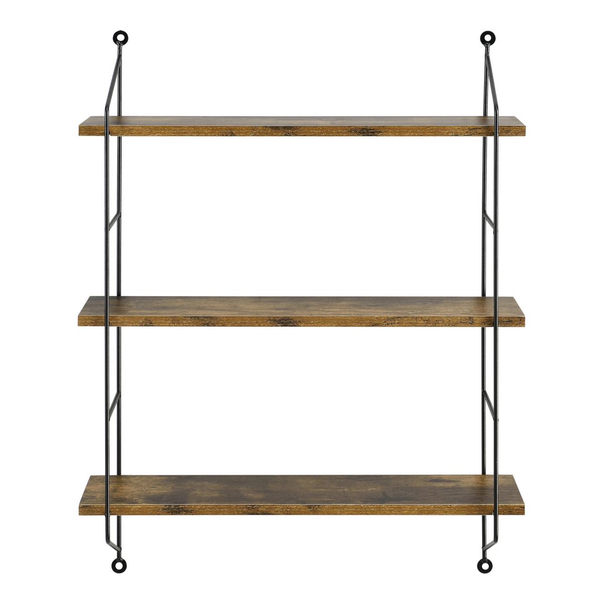 WANDREGAL Ösel - Dunkelbraun, Metall (48/63.5/15cm) - [en.casa]