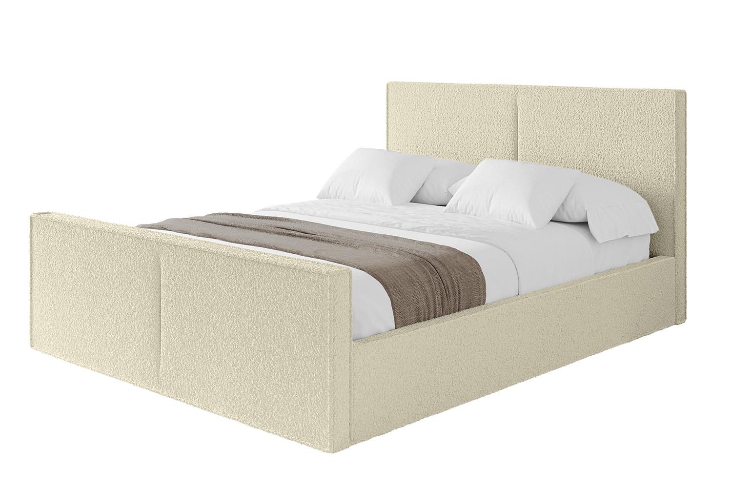 POLSTERBETT mit Bettkasten, Fußteil und Lattenrost, Boxbett ohne Matratze - EMMI-Z 180x200 Beige - Taupe, Holzwerkstoff/Textil (180/200cm) - ALTDECOR