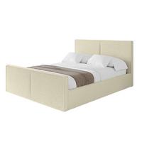 POLSTERBETT mit Bettkasten, Fußteil und Lattenrost, Boxbett ohne Matratze - EMMI-Z 180x200 Beige - Taupe, Holzwerkstoff/Textil (180/200cm) - ALTDECOR
