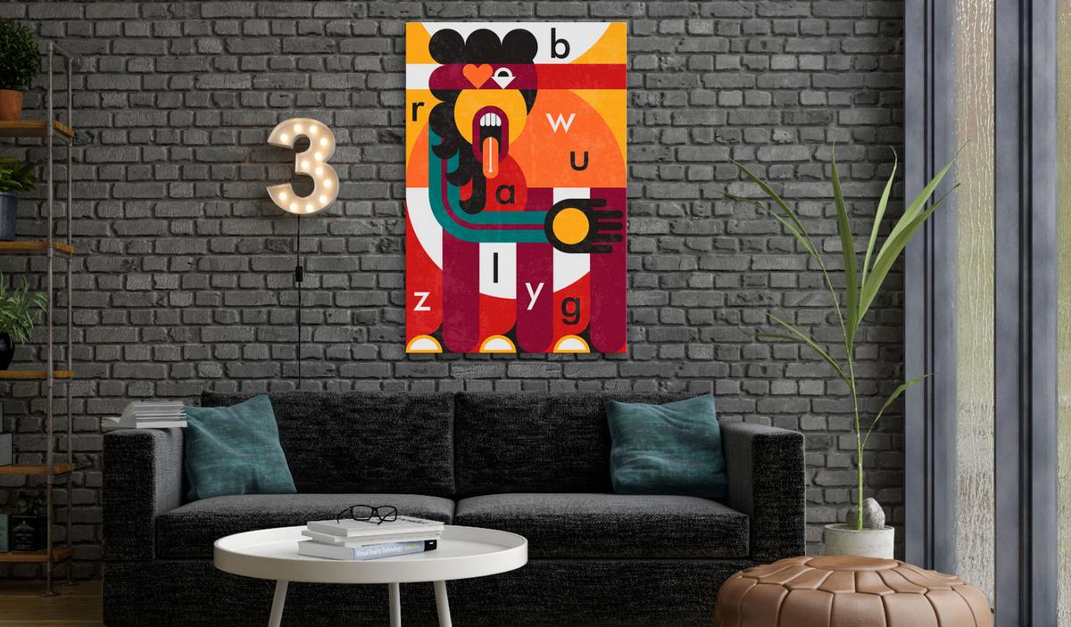 KUNSTDRUCK Bunt 80/120 cm - Multicolor, Textil (80/120cm) - KUNSTLOFT