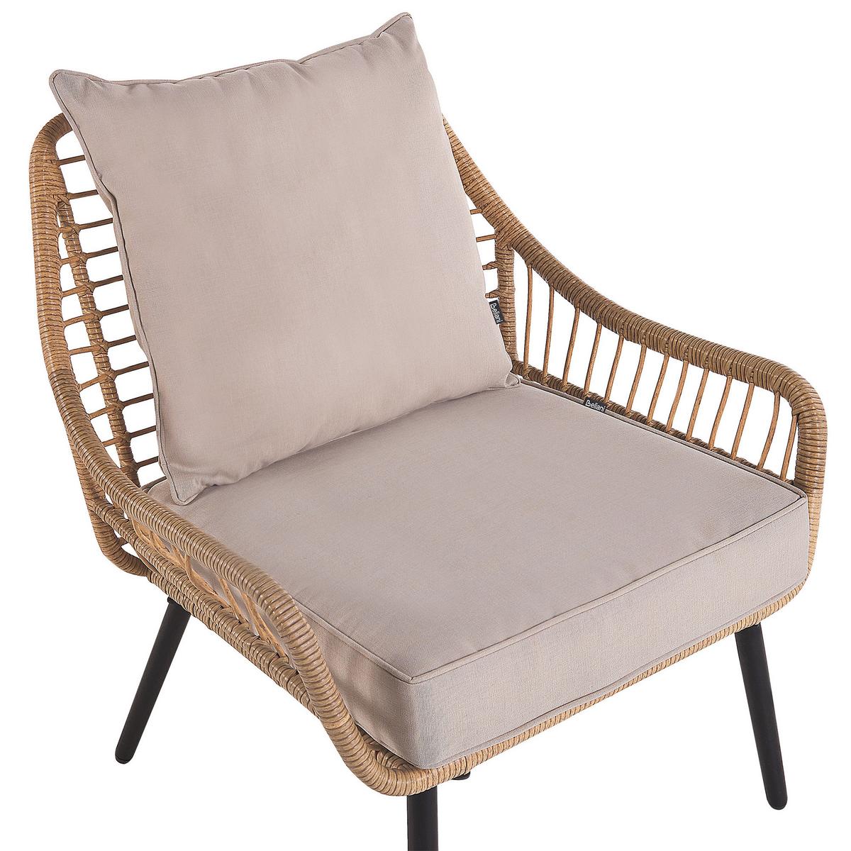 OUTDOOR-KISSENBEZUG Set Beige Laureto - Beige, Textil (56/52cm) - Beliani