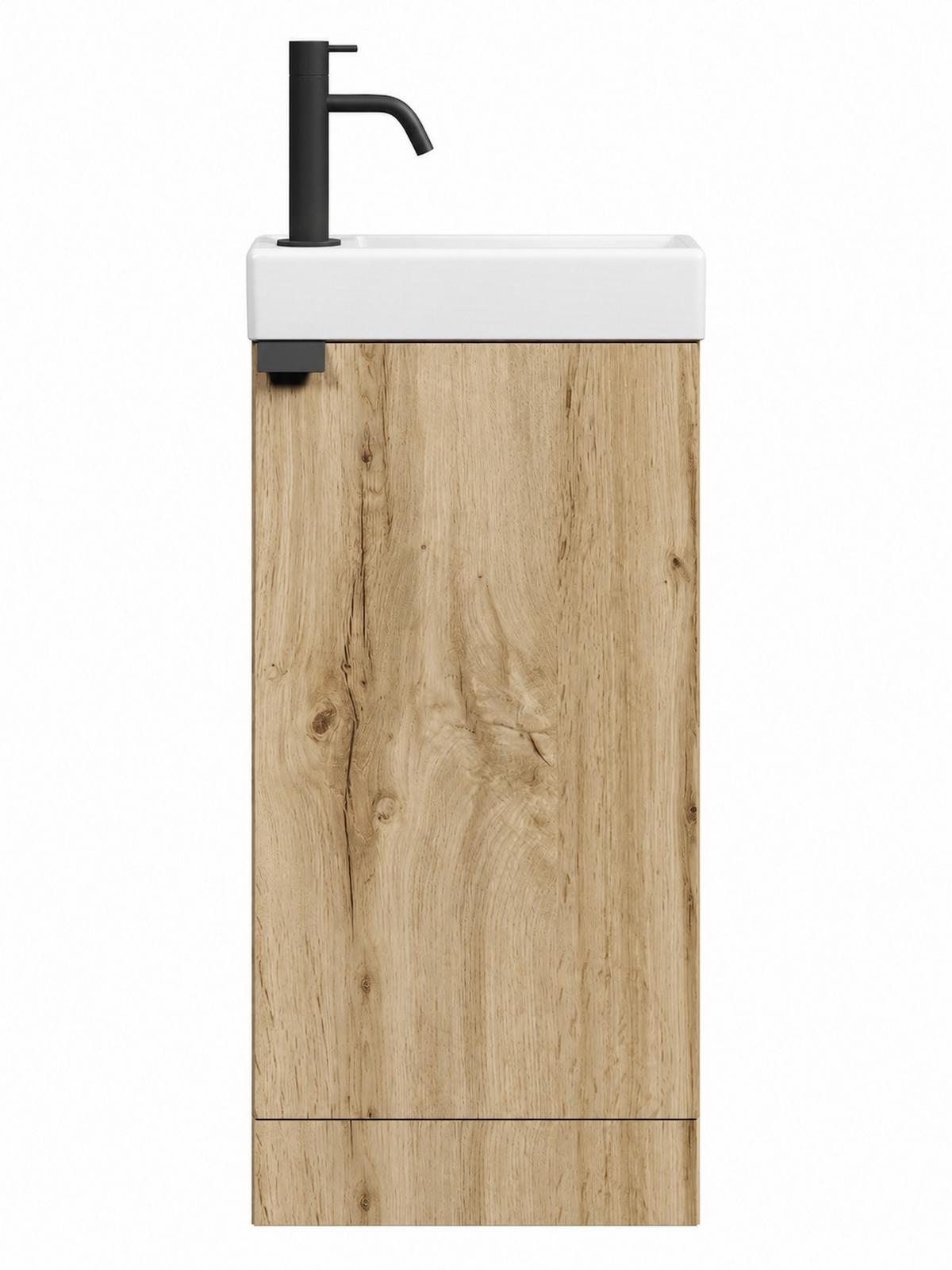GÄSTE-WC-MÖBELSET Orion 2 Teile Eiche - 40 x 22 x 88 cm - Eichefarben, Holz (40/88/22cm) - Badplaats
