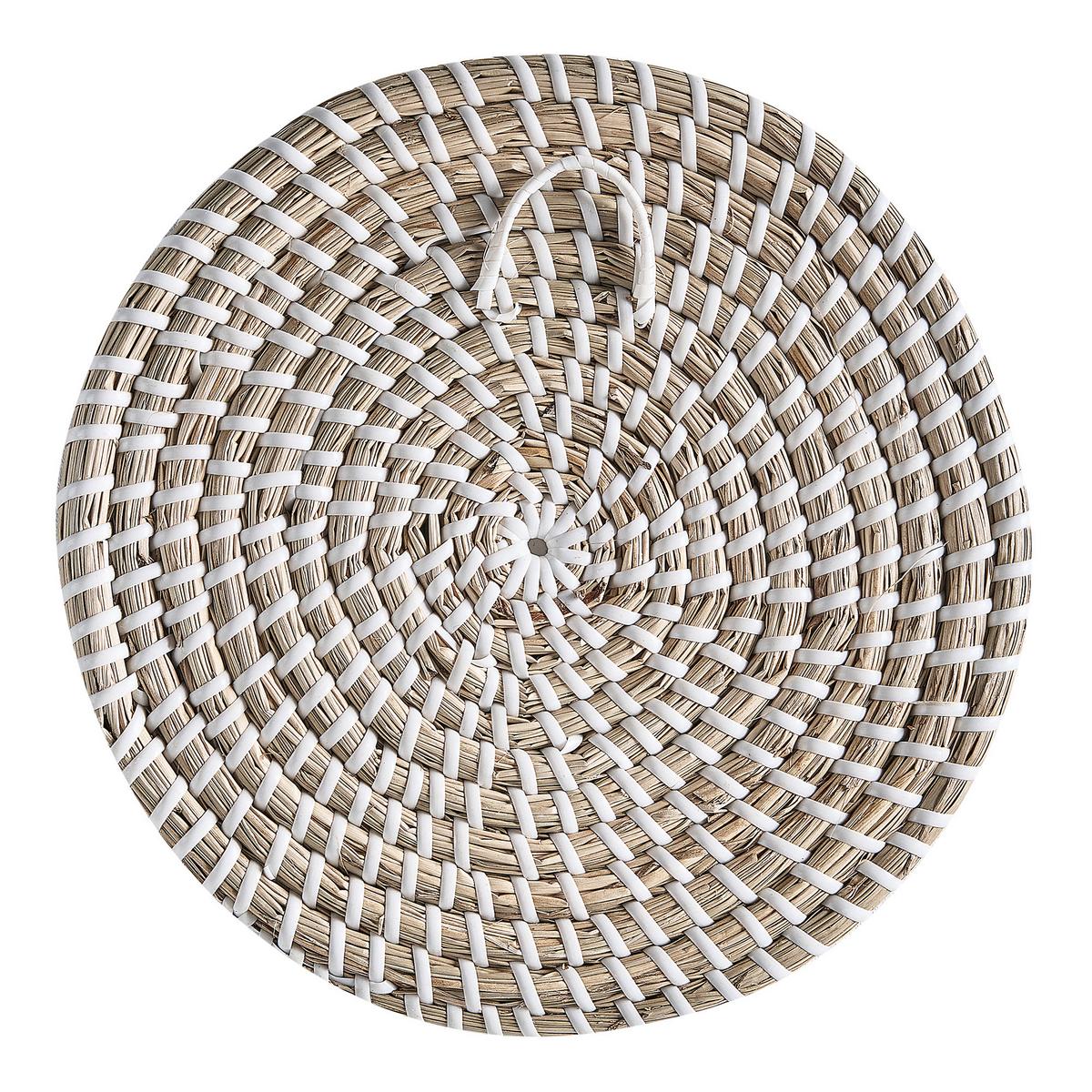 WANDDEKORATION Seegras beige Cantho - Beige, Naturmaterialien (40/40/7cm) - Beliani