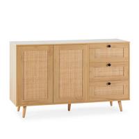 SIDEBOARD Bella 3 Schubladen 2 Eichentüren - Honigeiche, Holzwerkstoff (120/76/38cm)