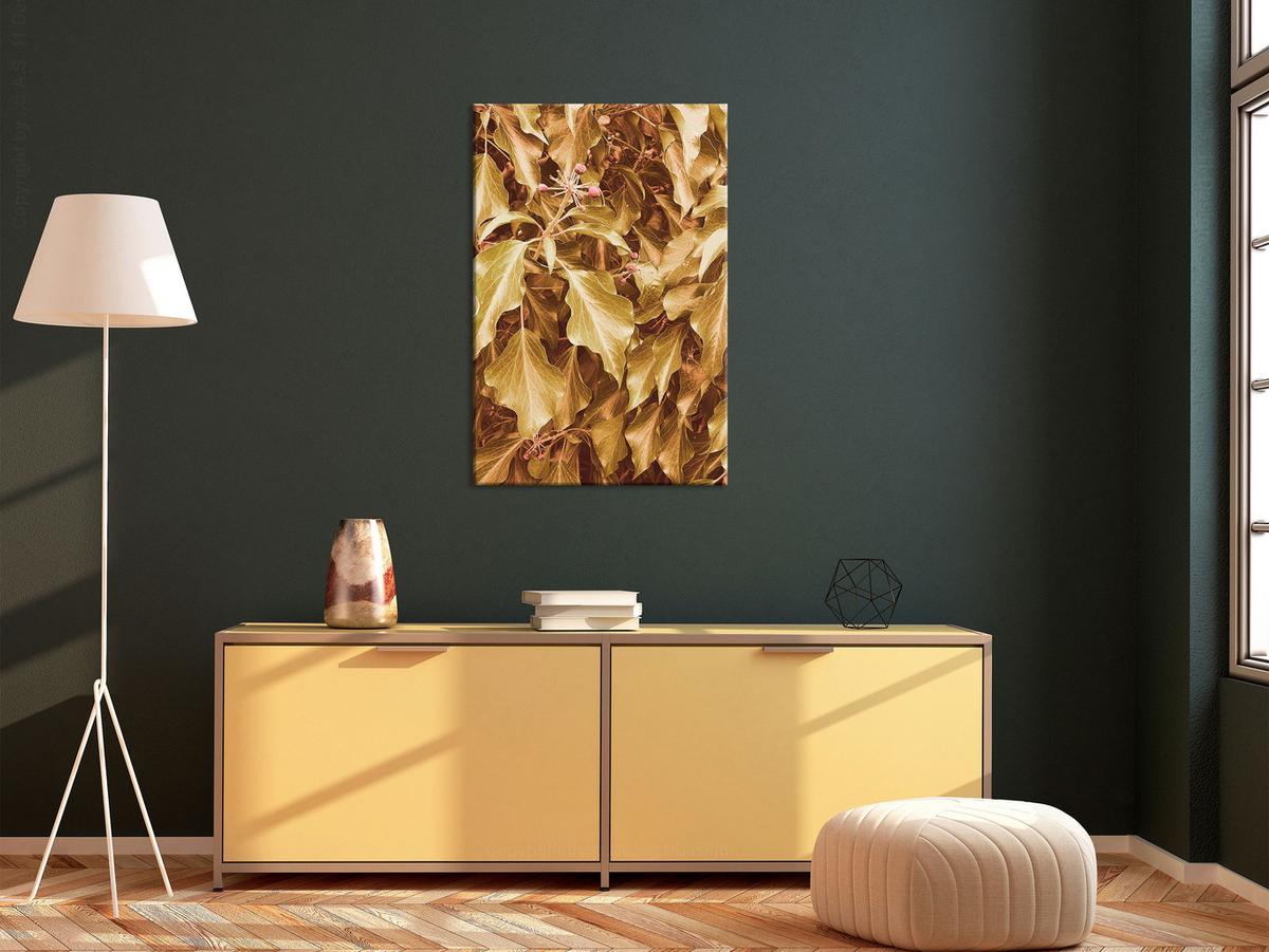 KUNSTDRUCK Braun 40/60 cm - Braun/Grün, Textil (40/60cm) - KUNSTLOFT