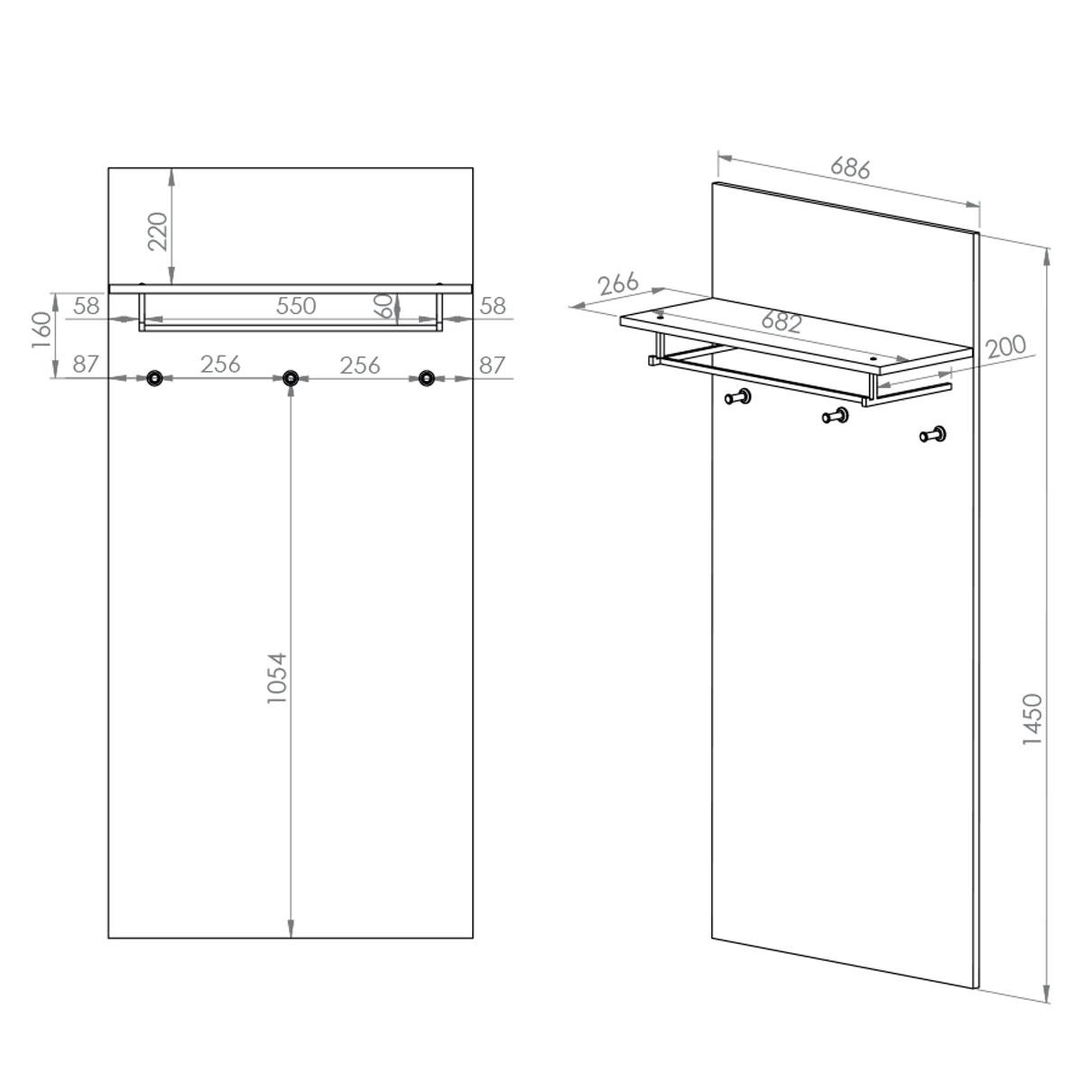 VITRINE Liora Holz - Braun, Holzwerkstoff (70/54/34cm) - Petits-meubles