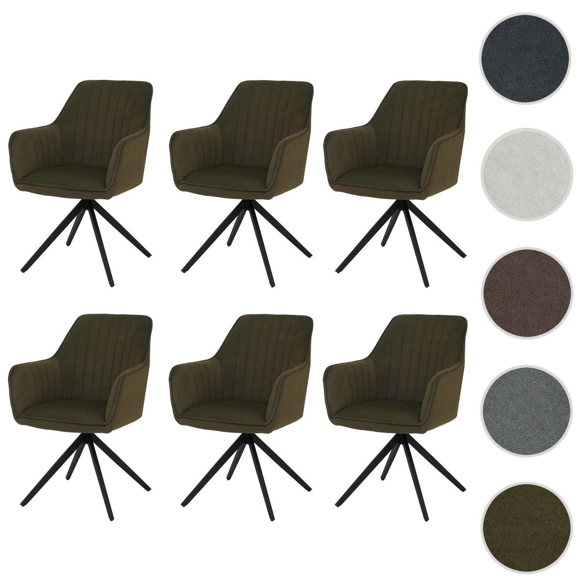 ESSZIMMERSTUHL Grün 6er-Set - Grün, Textil (60/87/68cm) - MCW