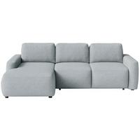 ECKSOFA Carnos Mini Grau Chenille - Schwarz/Grau, Kunststoff/Textil (238/164cm) - Selsey