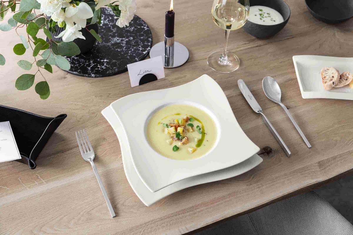 EINSTEIGER-SET NewWave weiß 8-tlg. - Weiß, Keramik (2/2/2cm) - Villeroy & Boch
