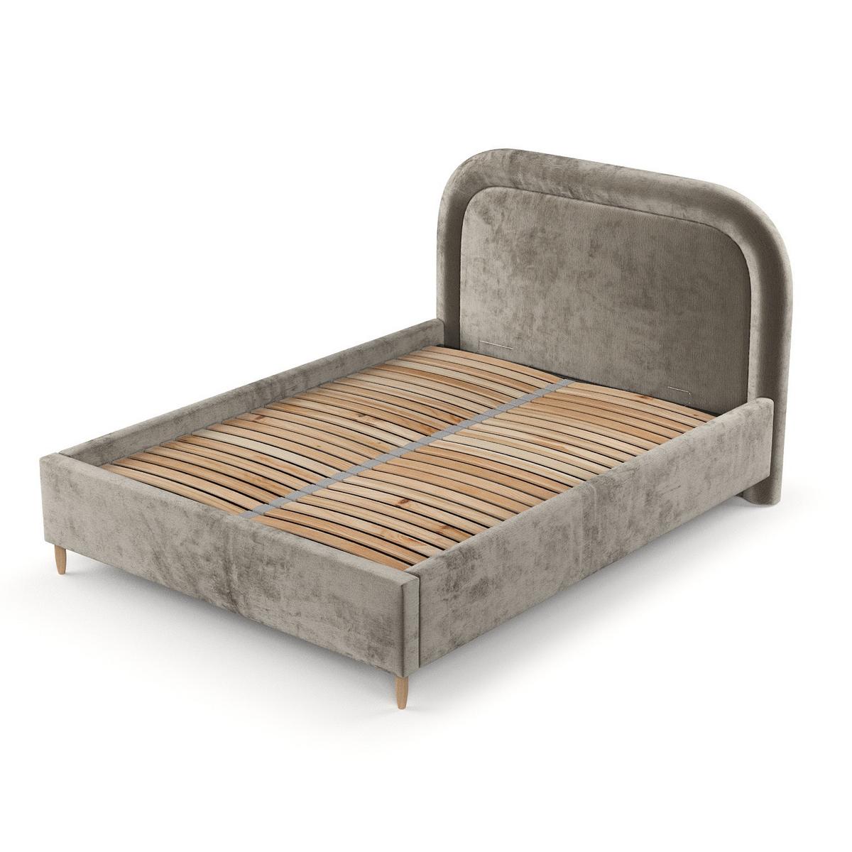 POLSTERBETT Zoya 160/200 cm Beige im Lotta Stoff - Beige/Naturfarben, Holz/Holzwerkstoff (160/200cm) - AltaBeds