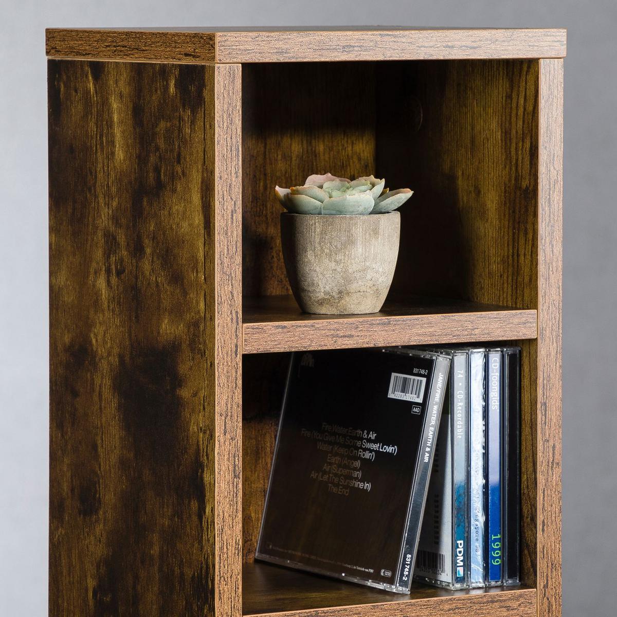 CD/DVD REGAL MELODIE braun - Braun, Holzwerkstoff (21/88/20cm) - IDIMEX