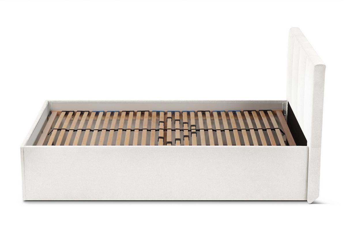 POLSTERBETT Dalas Weiß 100 x 200 x 40 cm Stauraum Mit hochwertiger Matratze H3 (bis 120 kg) und Lattenrost - Weiß, Holz (100/200cm) - Halmon Schlafkomfort Betten 
