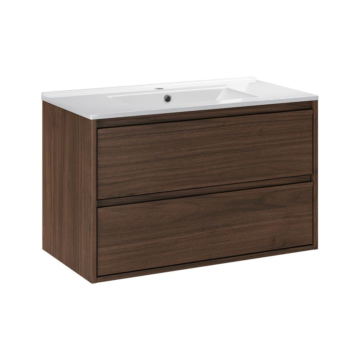 WASCHTISCH 81cm Edmé Holz - Braun, Holzwerkstoff (81/52/46cm) - Petits-meubles