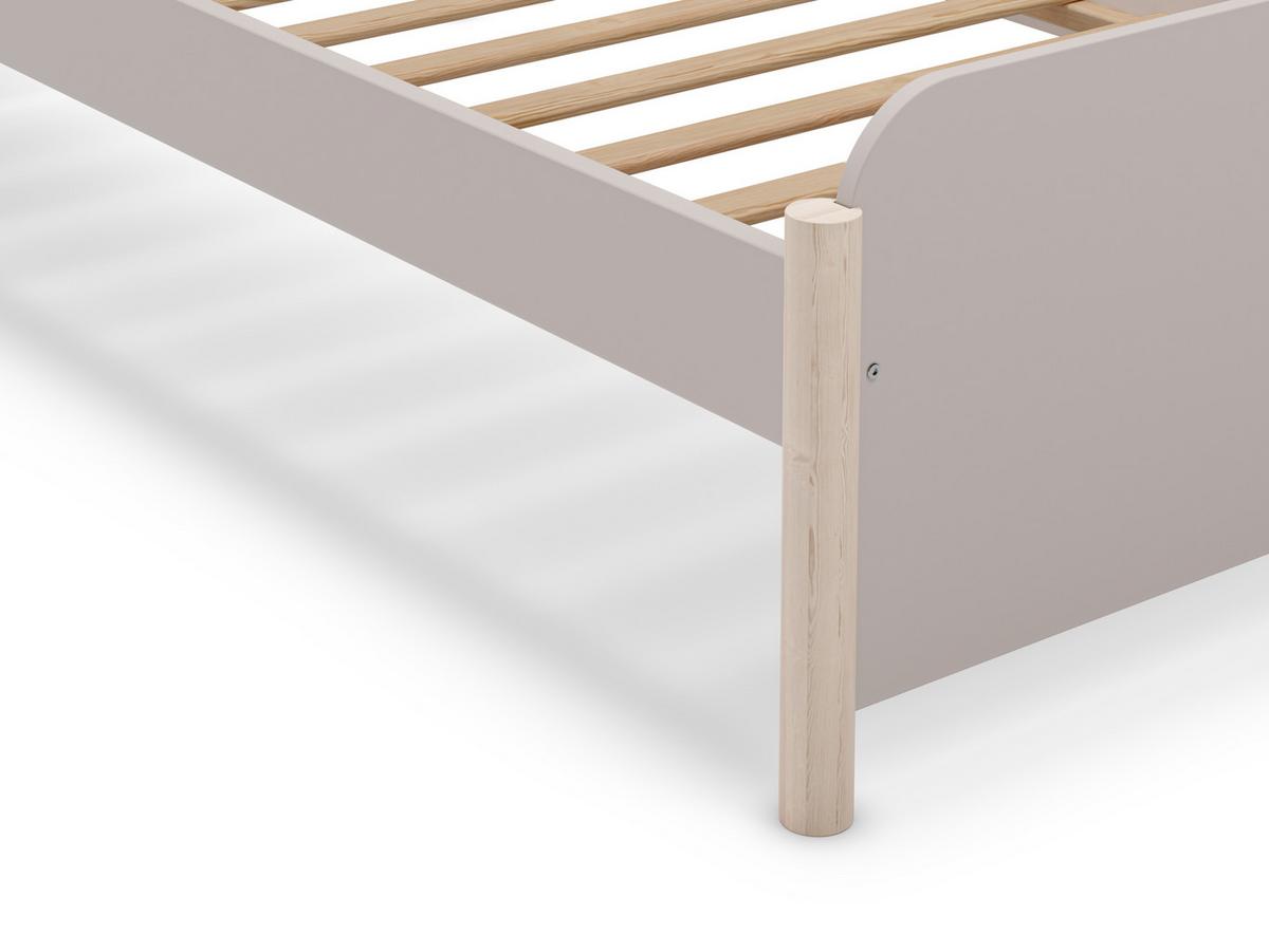 BETT Enola Beige 199/107.2/70 cm - Beige, Holz (190/90cm) - Calicosy