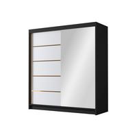 SCHIEBETÜRENSCHRANK Bali III - Goldfarben, Holzwerkstoff/Metall (180/215/58cm) - MIRJAN24