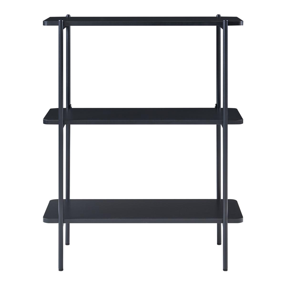 STANDREGAL Samnanger - Schwarz, Holzwerkstoff/Metall (80/100/34cm) - [en.casa]