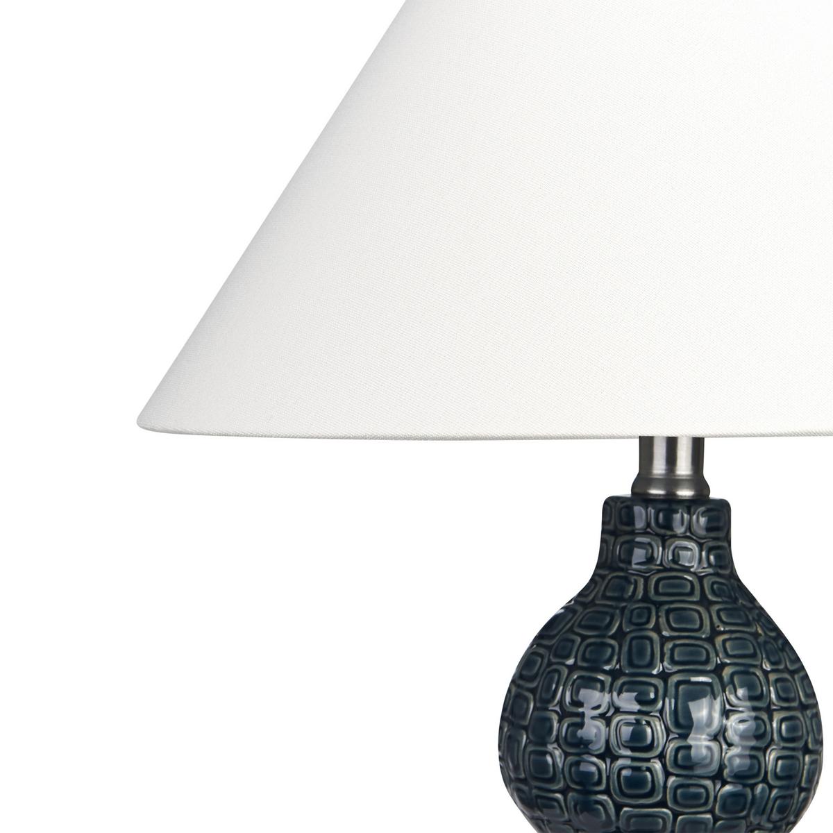 TISCHLAMPE Matina 40/40/60 cm - Blau, Keramik (40/40/60cm) - Beliani