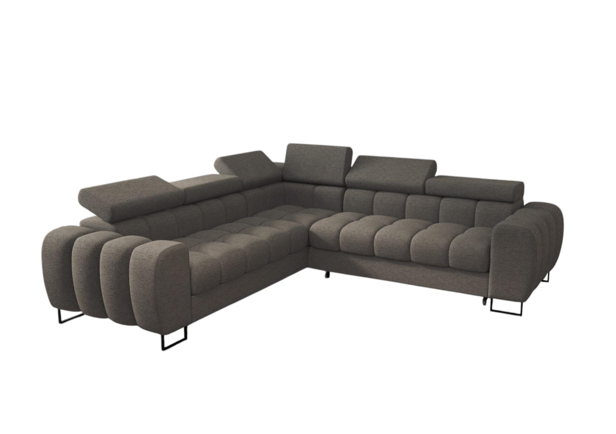 ECKSOFA Bastien Mit Schlaffunktion - Grau, Holzwerkstoff/Textil (260/260cm) - Fun Möbel
