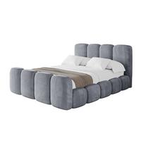 POLSTERBETT mit Bettkasten, Fußteil und Lattenrost, Boxbett ohne Matratze - KALA-Z 200x200 Grau - Grau, Holzwerkstoff/Textil (200/200cm) - ALTDECOR