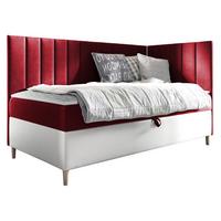 BOXBETT Maja Junior 3, Seite zum Öffnen des Bettkastens: Rechts - H3 - Rot/Weiß, Holz (80/200cm) - MIRJAN24