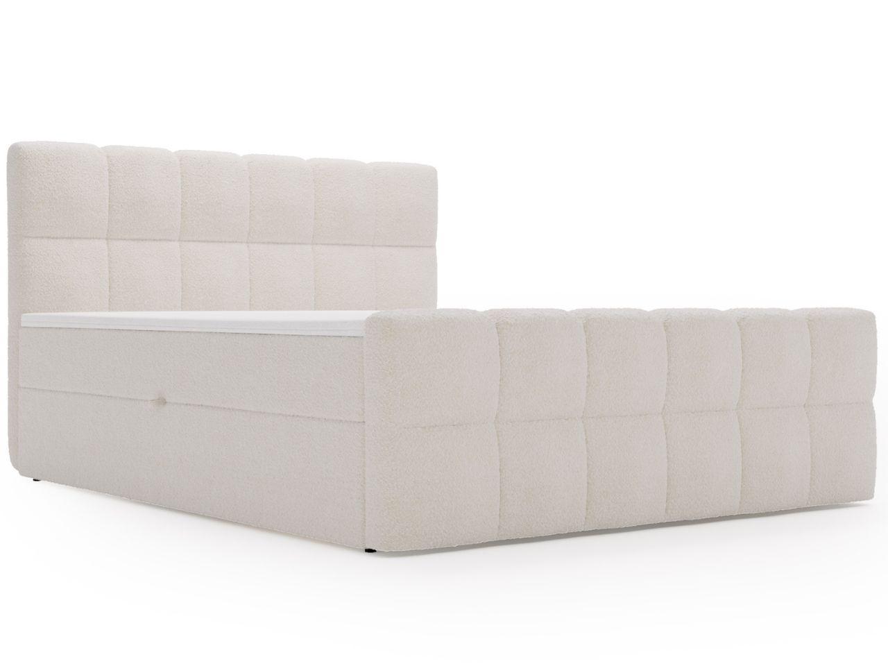 BOXBETT Alicante 140x200 Bouclé-Stoff Creme - Creme, Holz/Textil (140/200cm) - Graingold