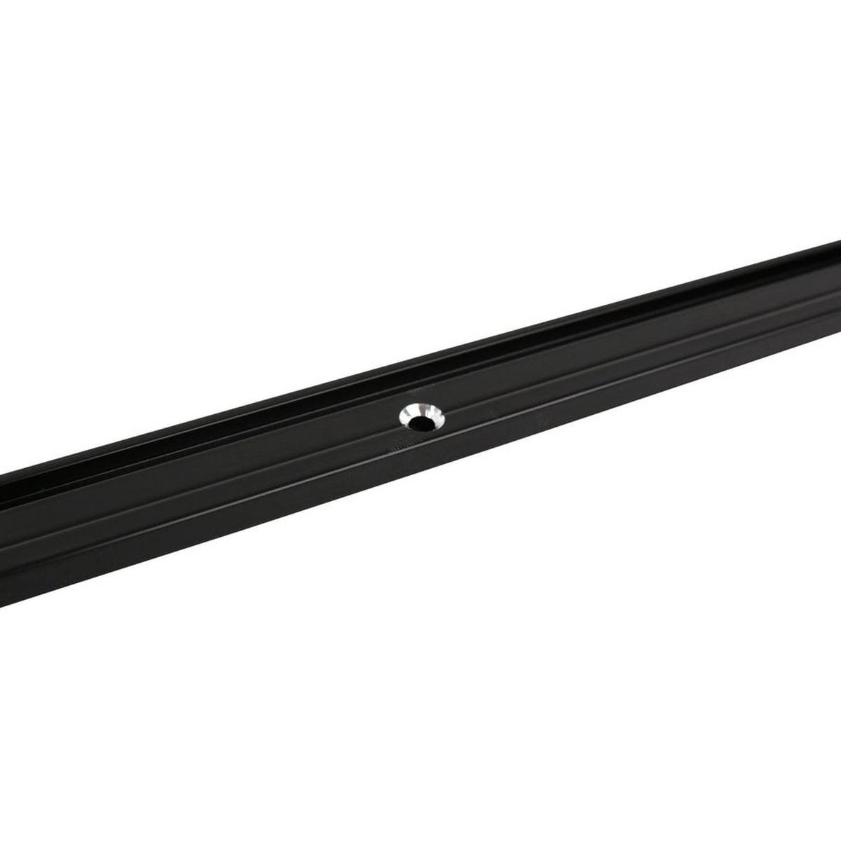 GARDINENSCHIENE auf Maß 1-lauf Deckenmontage Minimal 120cm - Schwarz, Metall (120cm) - Deco-Raum