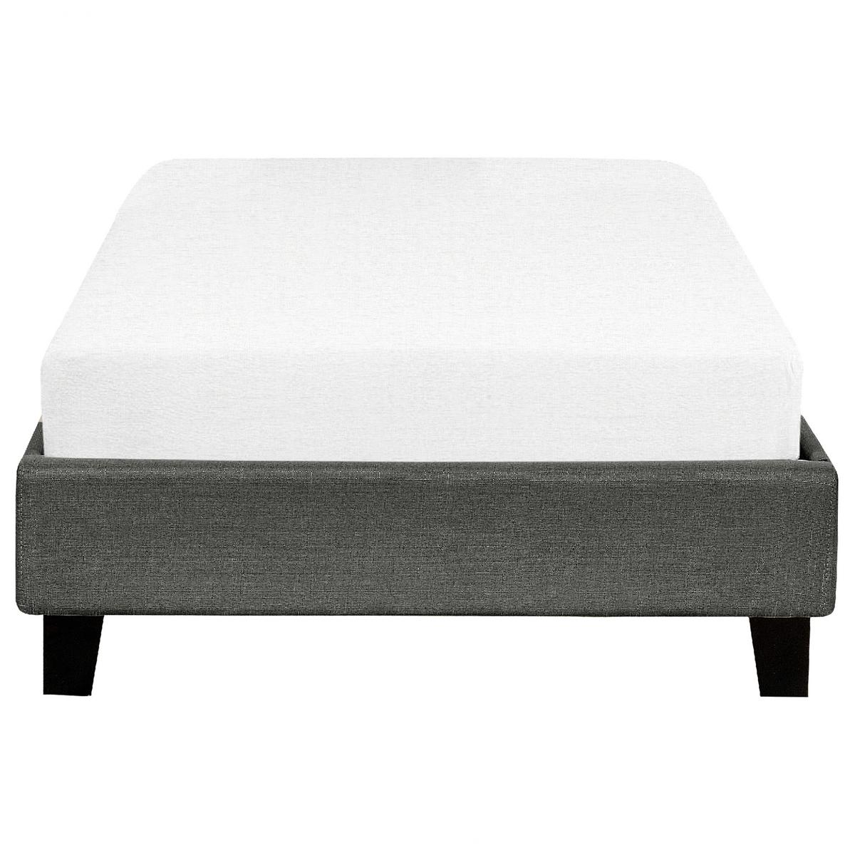 POLSTERBETT mit Lattenrost 90x200 cm Grau Roanne - Grau, Textil (90/200cm) - Beliani