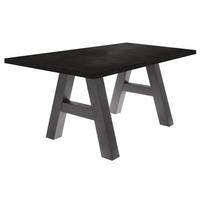 ESSZIMMERTISCH Elia 4 140 x 90 x 75 Esstisch Graphit/Schwarzstahl - Schwarz, Holz (140/90/75cm) - 58aufmkessel