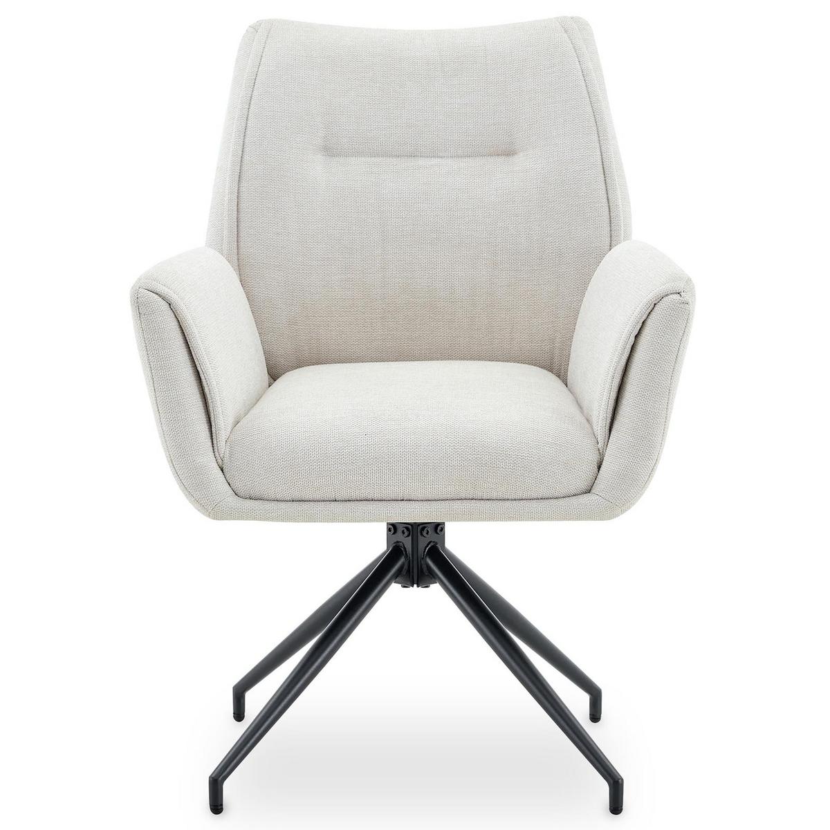 ESSZIMMERSTÜHLE LIRA 2er-Set cremeweiß - Creme, Textil (65/88/64cm) - IDIMEX