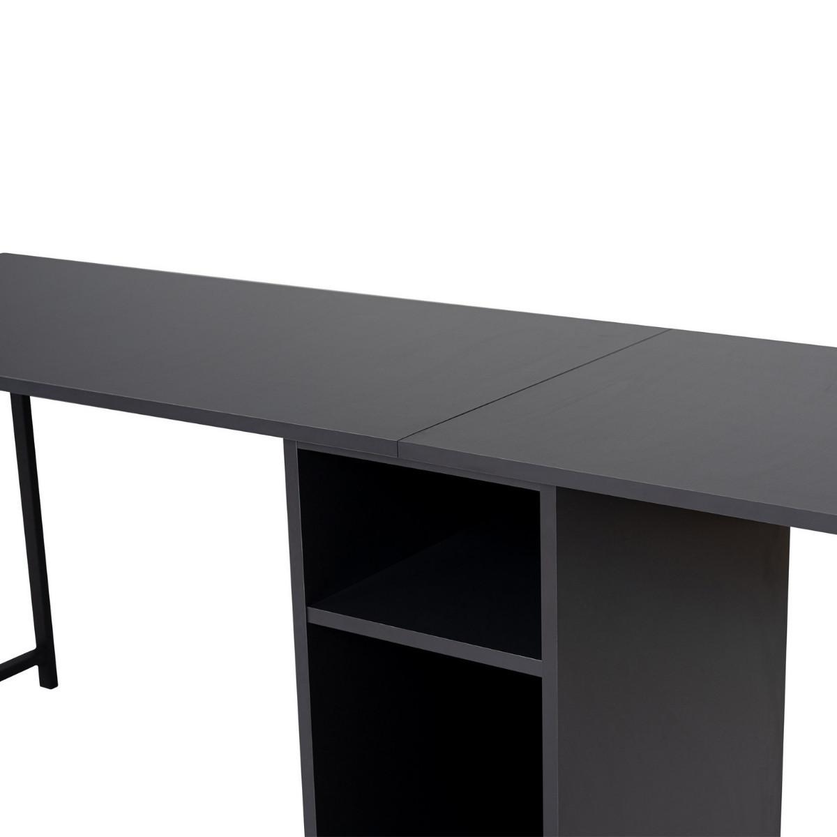 DOPPELSCHREIBTISCH - twin 240/60/74 cm - Anthrazit, Holzwerkstoff (71/60/74cm) - Calicosy