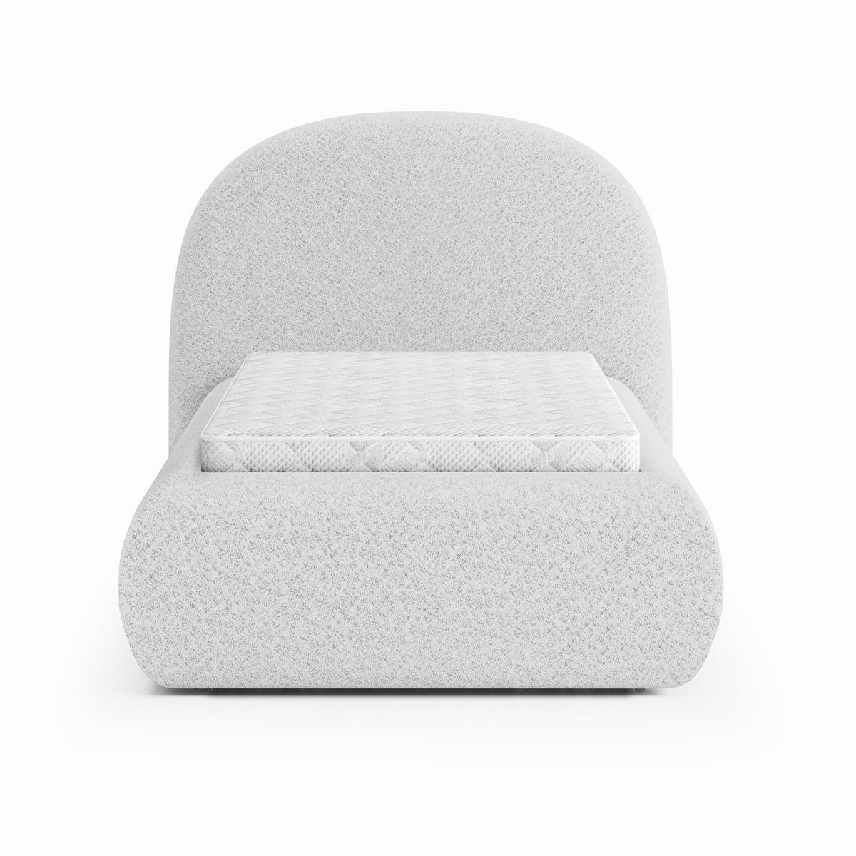 POLSTERBETT Motti 90x200, Einzelbett mit Bettkasten und Schaumstoffmatratze 10 cm, Creme - Creme, Holzwerkstoff (90/200cm) - Beautysofa