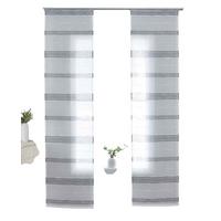SCHIEBEVORHANG 2ER SET »Frankfurt« HxB 245x60 cm Grau - Grau, Textil (60/245cm) - Gardinenbox