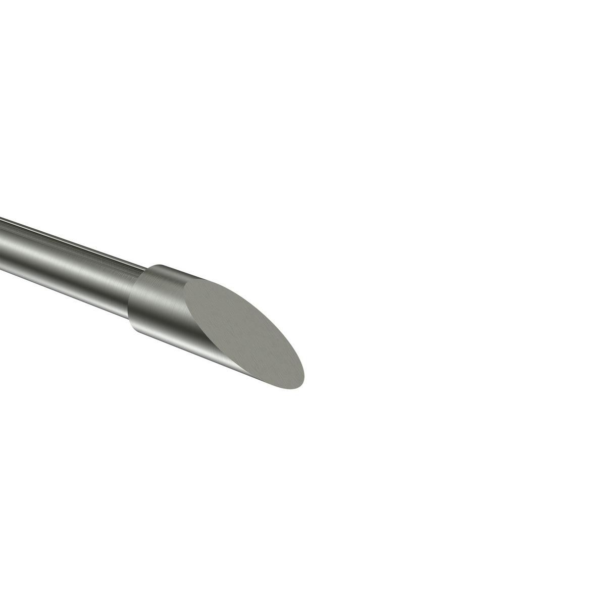 ENDSTÜCKE FÜR GARDINENSTANGEN 16 mm Ø, Santoni Edelstahl-Optik, Packung 2 Stück - Edelstahlfarben, Metall (6/2/2cm) - INTERDECO