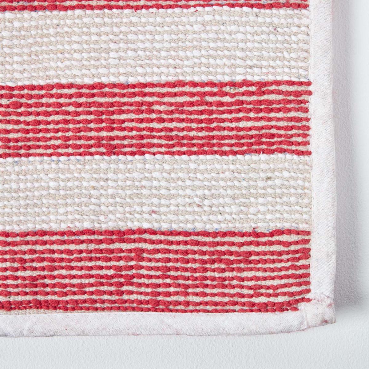 BADEMATTE Stars & Stripes 50/80 cm, Baumwolle - Rot, Textil (50/80cm) - Homescapes