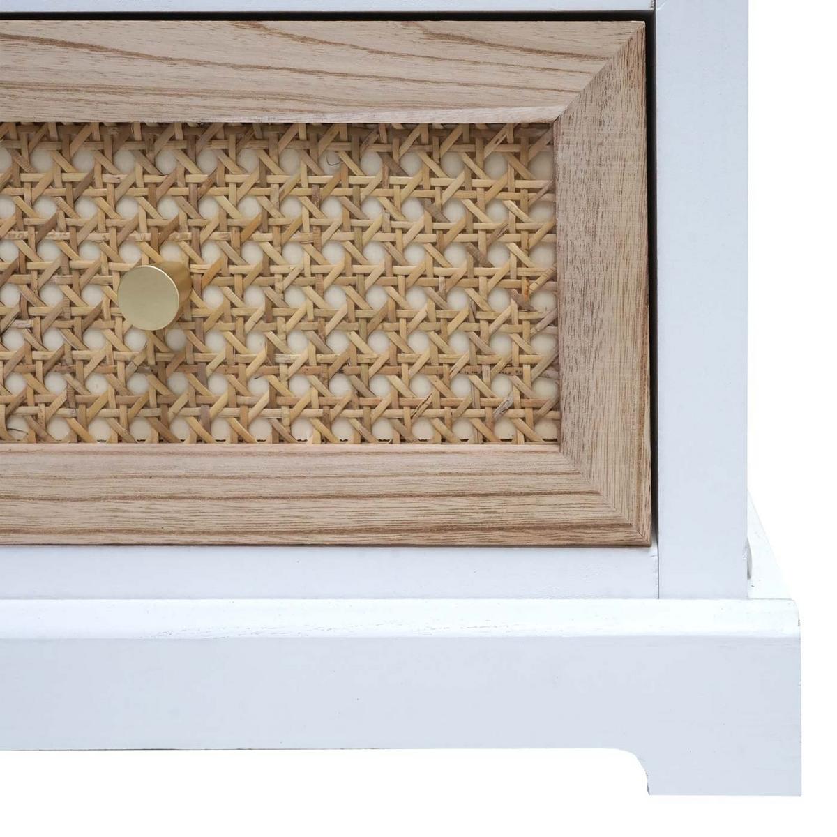 KOMMODE Weiß, Braun - Weiß/Braun, Holz (40/63/28cm) - MCW