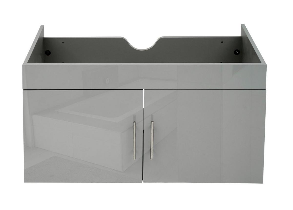 WASCHBECKENUNTERSCHRANK Grau - Grau, Holz (90/48/46cm) - MCW