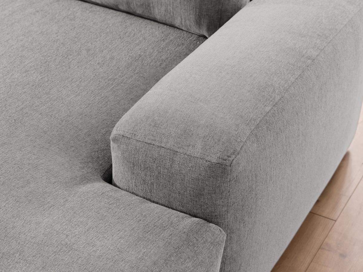 ECKSOFA Lennon aus Hellgrau Strukturstoff mit Schlaffunktion und Bettkasten - Hellgrau/Schwarz, Holz/Kunststoff (264/137cm) - S-Style
