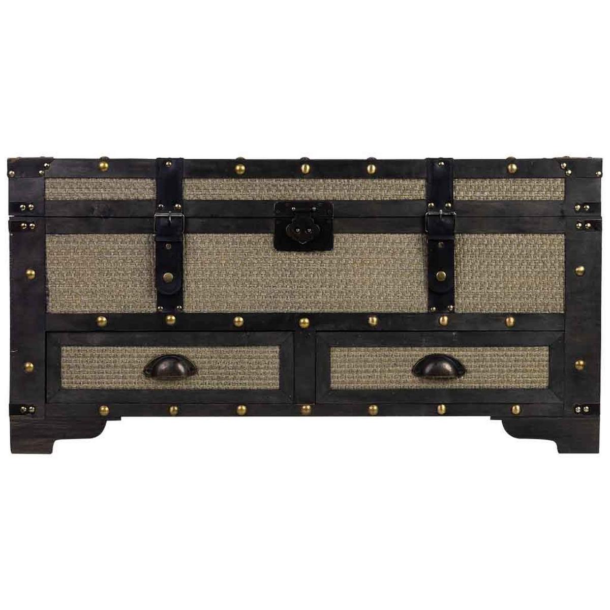 TRUHE aus Holz, braun, 90x45x46cm - Braun, Holzwerkstoff (90/45.5/45cm) - Wanderlust