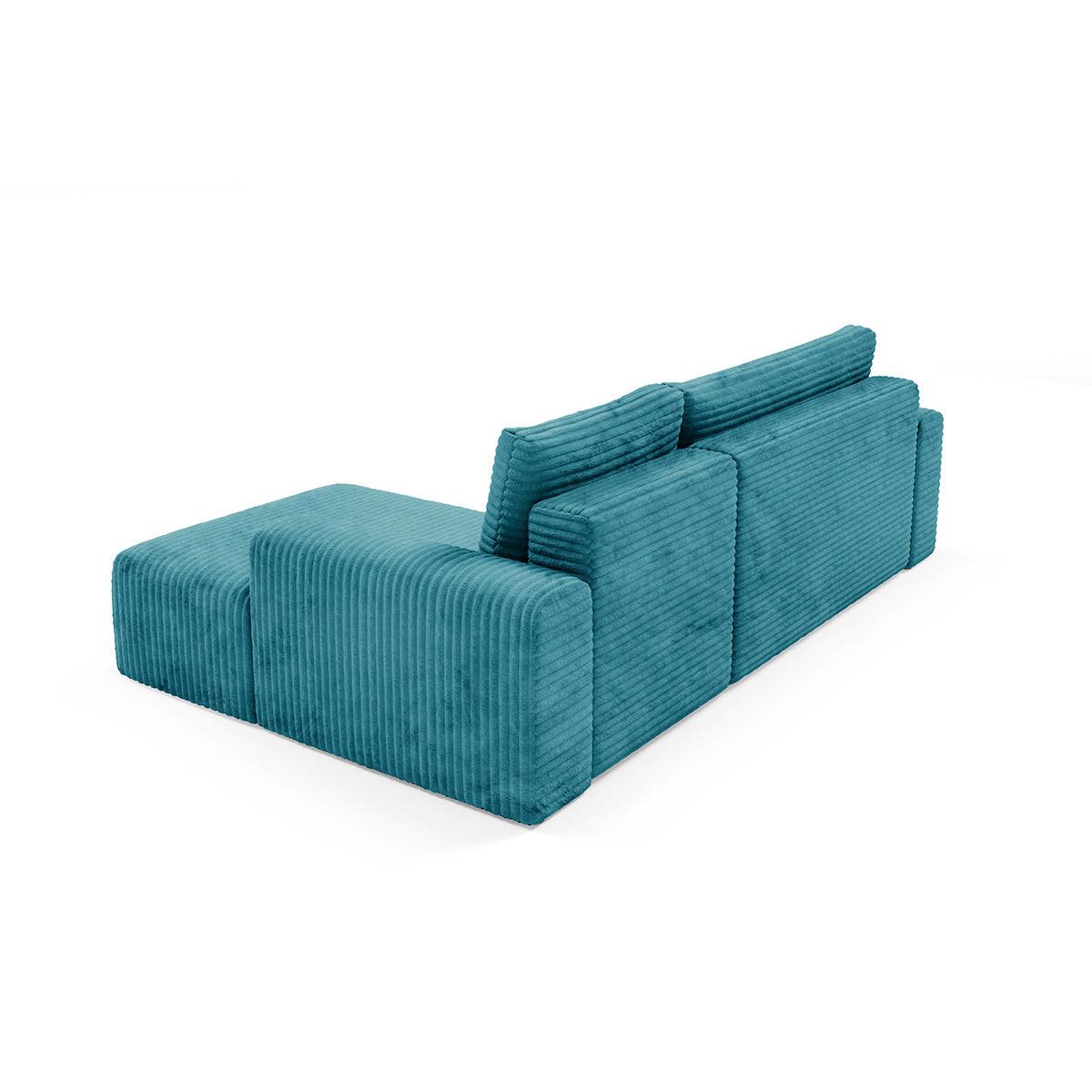 ECKSOFA Romeo 3 Sitzplätze Blau - Blau, Holz (268/163cm) - Petits-meubles