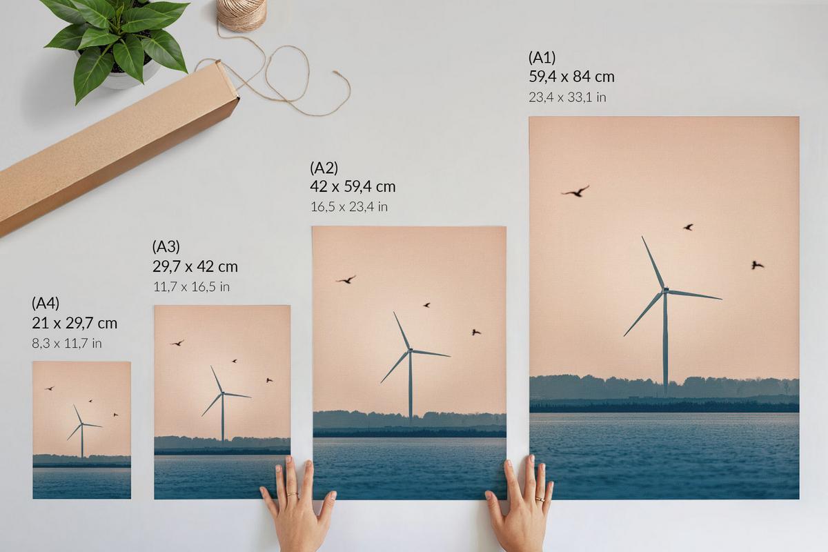 POSTER - 29x42 cm - Mana - Ein friedliches Panorama - Creme, Textil (29/42/0.1cm) - TULUP