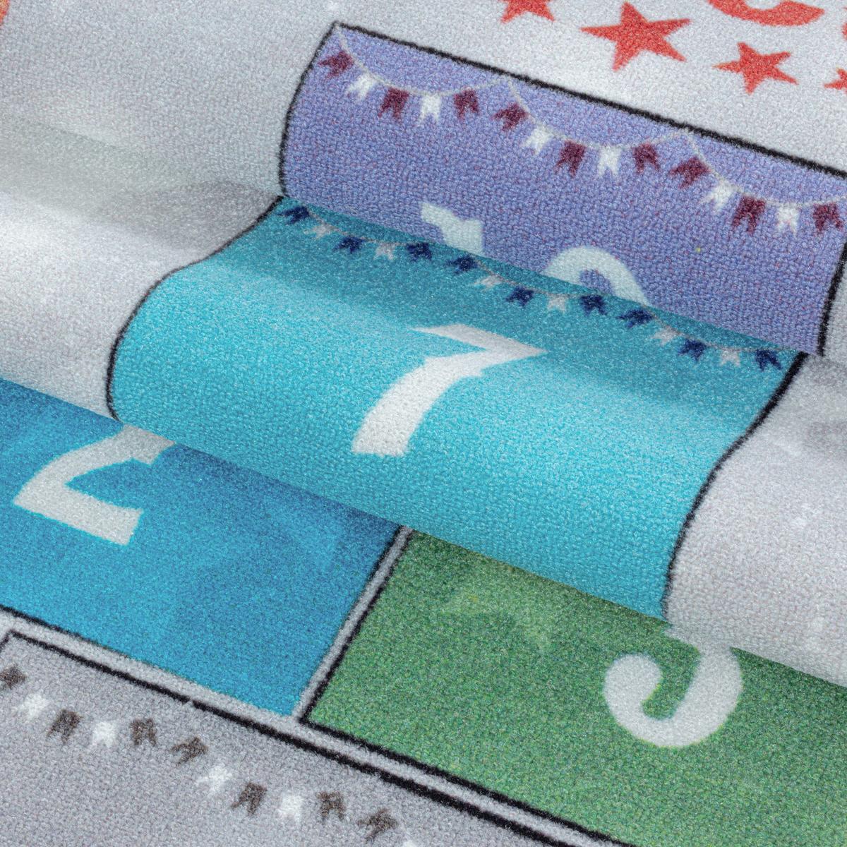 SPIELTEPPICH TRAUN in Grau, als Hüpfspiel, aus Latex, 100 x 150 cm - Grau, Textil (100/150cm) - KADIMA DESIGN
