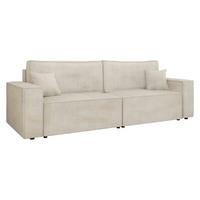 SCHLAFSOFA Karl Cord - Creme/Schwarz, Holz/Kunststoff (245/82/90cm) - MIRJAN24
