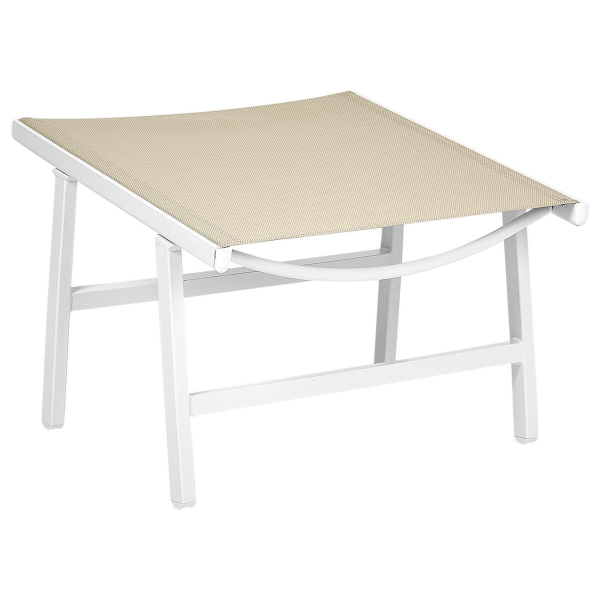 GARTENSTUHL Beige Marceddi - Beige/Weiß, Textil (54/70/60cm) - Beliani