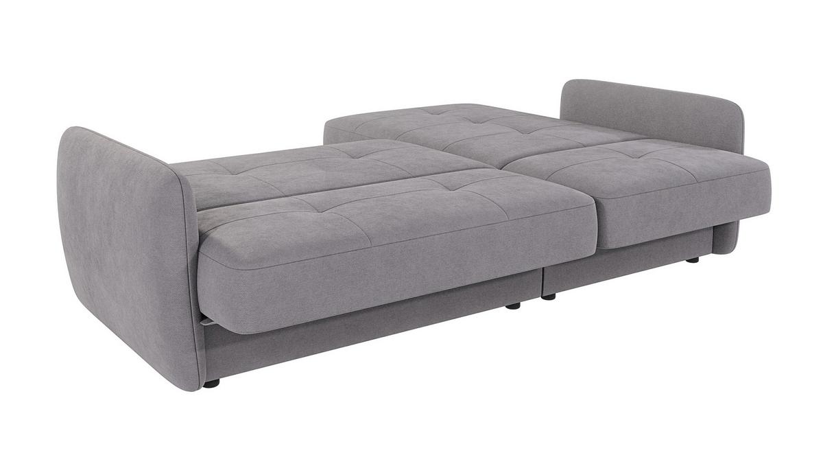 ECKSOFA Lupo Grau Mikrofaser - Schwarz/Grau, Holz/Kunststoff (232/147cm) - S-Style Möbel