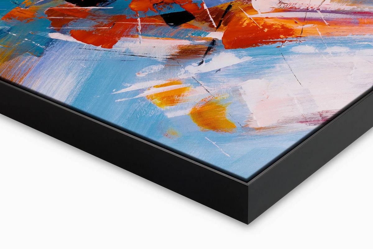 ACRYLBILD HANDGEMALT 120/60 cm - Blau/Multicolor, Holz/Textil (120/60cm) - KUNSTLOFT