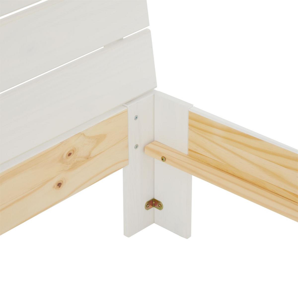 MASSIVHOLZBETT THOMAS 140x190 cm weiß - Weiß, Holz (140/190cm) - IDIMEX