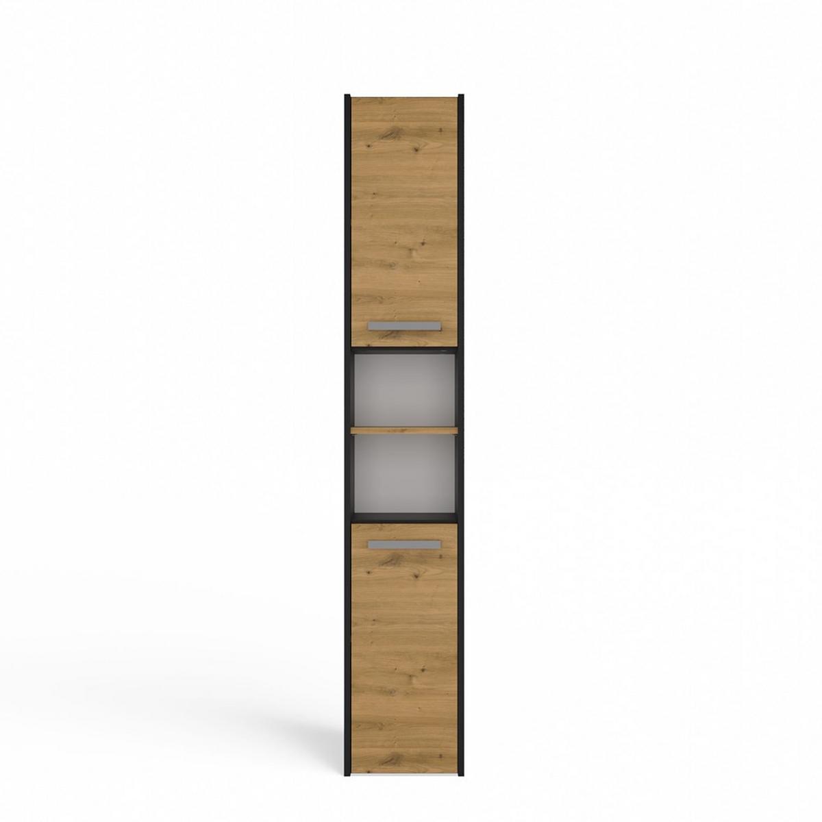 BADEZIMMERSCHRANK Anthrazit, Artisan 30/170/30 - Anthrazit, Holzwerkstoff (30/170/30cm) - RAUMHIRSCH FURNITURE