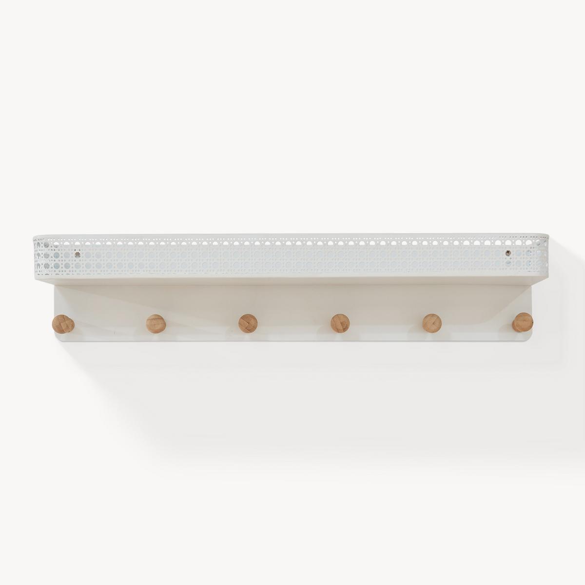 WANDGARDEROBE Jäller - Weiß, Metall (60/12/13.5cm) - [en.casa]