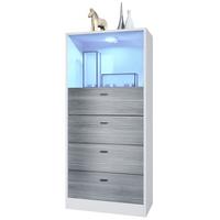 KOMMODE Pino Fronten in Avola-Anthrazit - Anthrazit, Holzwerkstoff (56/125/36cm) - Vladon